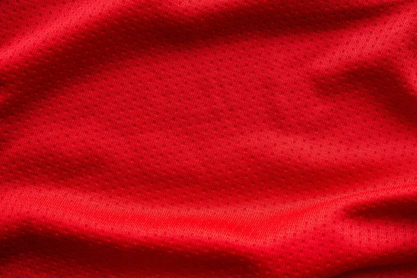 Футбольная Футболка Красной Ткани Фоне Сетки Воздуха — стоковое фото