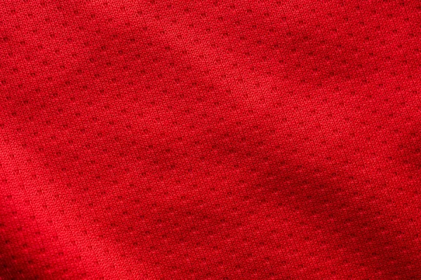 Tecido Vermelho Esporte Roupas Futebol Jersey Com Fundo Textura Malha — Fotografia de Stock