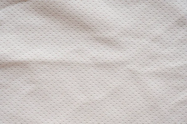 White Fabric Sport Clothing Football Jersey Air Mesh Texture Background — Stock Photo, Image