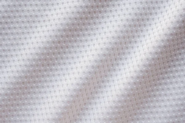 Witte Stof Sport Kleding Voetbal Jersey Met Lucht Mesh Textuur — Stockfoto