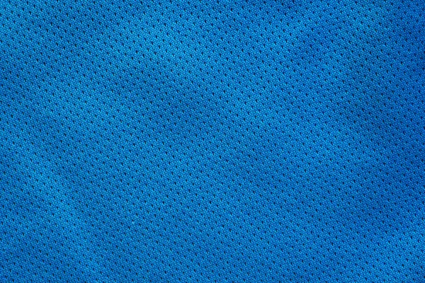 Blue Fabric Sport Clothing Football Jersey Air Mesh Texture Background — Stock Photo, Image