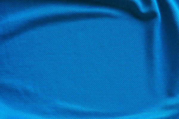 Синя Тканина Спортивний Одяг Футбольна Майка Повітряною Сіткою Текстури Фону — стокове фото