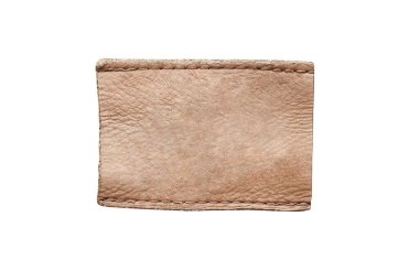 Boş kot pantolon deri etiket dokusu beyaz arkaplanda izole