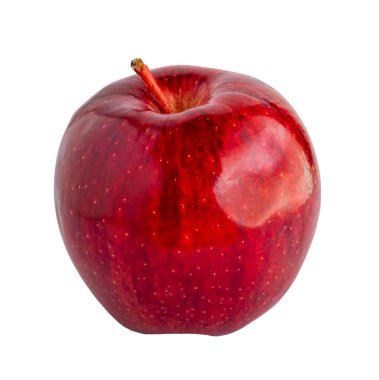 Taze kırmızı elma beyaz arkaplanda izole edildi