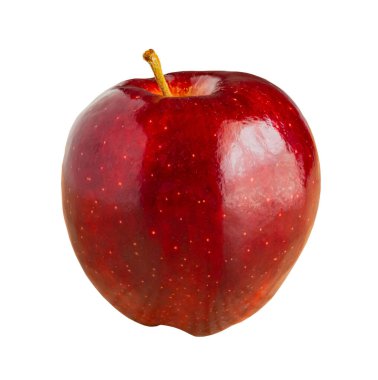 Taze kırmızı elma beyaz arkaplanda izole edildi
