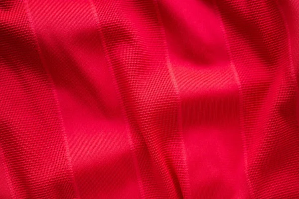 Vermelho Esportes Roupas Tecido Jersey Textura — Fotografia de Stock