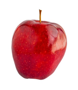 Taze kırmızı elma beyaz arkaplanda izole edildi