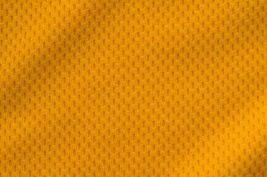 Turuncu renkli spor kıyafetleri kumaş forma futbol tişörtü desen üst görünüm