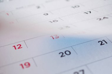 Takvim sayfası çevirme sayfası arka planı kapat