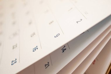 Soyut bulanık takvim sayfası çevirme sayfası arka planı kapat