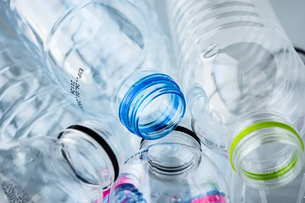 Hintergrundkonzept Für Das Recycling Von Plastikflaschen — Stockfoto