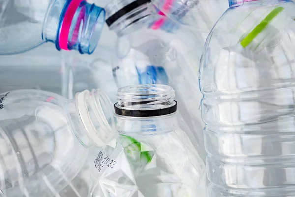 Hintergrundkonzept Für Das Recycling Von Plastikflaschen — Stockfoto