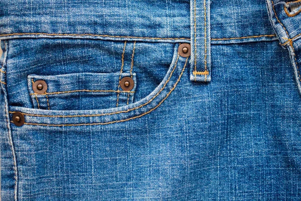 デニムジーンズポケットの質感の背景 — ストック写真