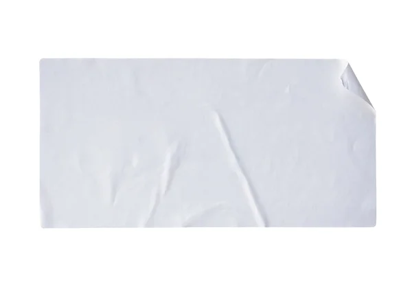 Etykieta Białym Papierze Izolowana Białym Tle — Zdjęcie stockowe