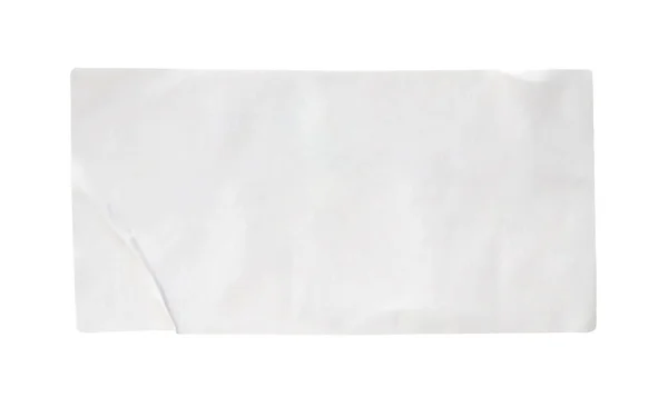 Білий Папір Наклейка Етикетка Ізольована Білому Фоні — стокове фото