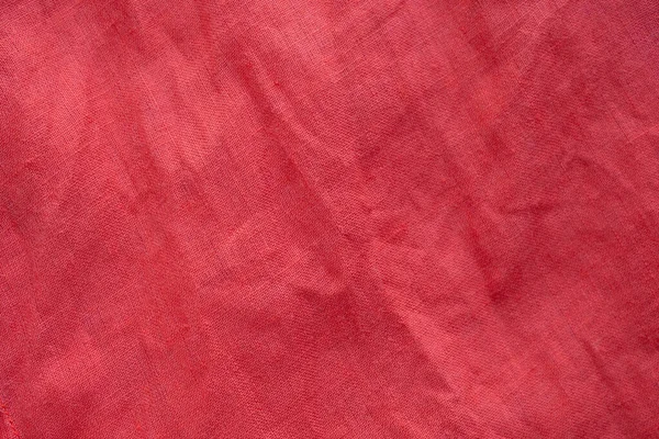Camisa Linho Vermelho Tecido Textura Fundo — Fotografia de Stock
