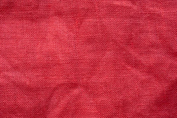 Latar Belakang Tekstur Baju Linen Merah — Stok Foto