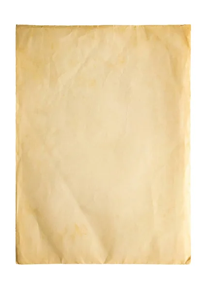 Старинная Бумажная Текстура Изолированная Белом Фоне — стоковое фото