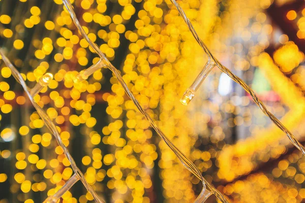 Closeup Christmas Light Bokeh Background — Stock Photo, Image