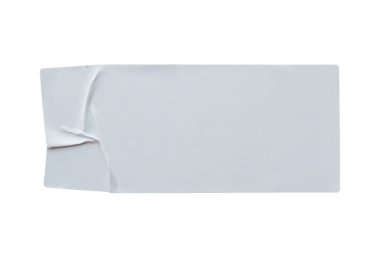 Kağıt etiketi beyaz arkaplanda izole edildi