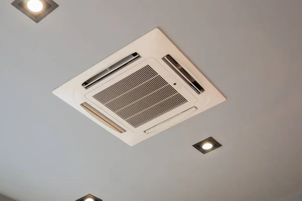 Modern Ceiling Mounted Cassette Type Air Conditioning System — Stock Photo, Image