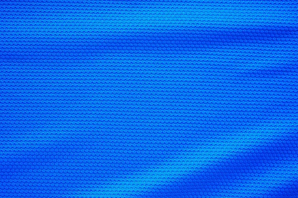 Tissu Maillot Football Bleu Texture Vêtements Sport Fond Vue Rapprochée — Photo