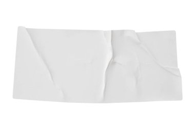 Kağıt etiketi beyaz arkaplanda izole edildi