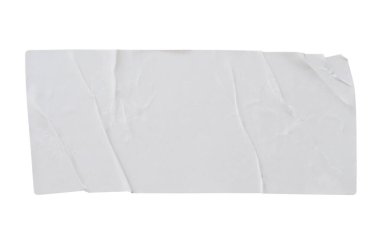 Kağıt etiketi beyaz arkaplanda izole edildi