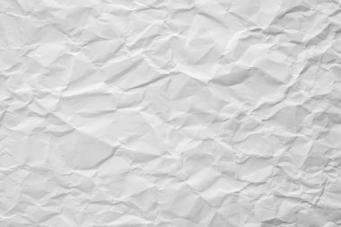 Soyut beyaz buruşmuş kağıt doku arkaplanı
