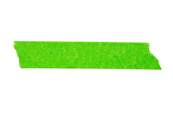 Beyaz Arkaplanda Yeşil Yapışkan Kağıt Bant Izole — Stok fotoğraf