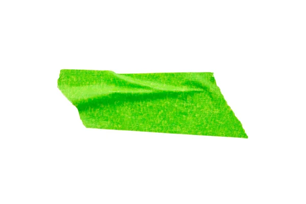 Beyaz Arkaplanda Yeşil Yapışkan Kağıt Bant Izole — Stok fotoğraf