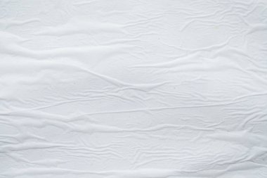 Boş beyaz buruşmuş buruşmuş yırtık kağıt poster yüzey arkaplanı