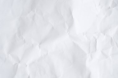Soyut beyaz buruşmuş kağıt doku arkaplanı