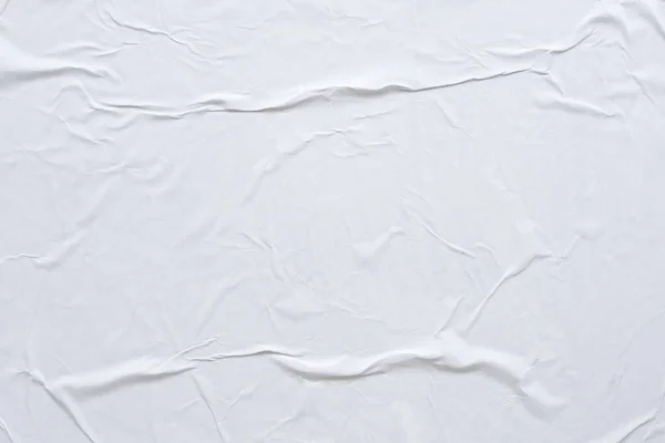 Papier Blanc Froissé Froissé Fond Texture Affiche — Photo