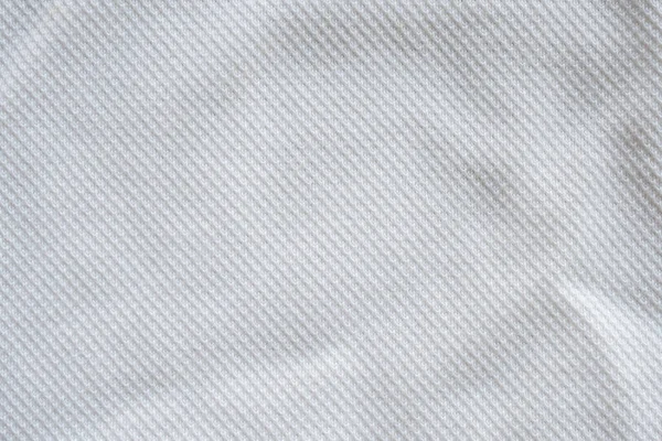 Tessuto Bianco Abbigliamento Sportivo Jersey Texture Sfondo — Foto Stock