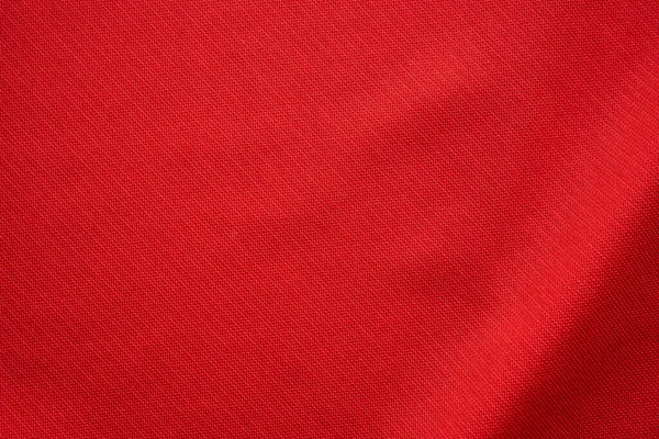 Abbigliamento Sportivo Rosso Tessuto Jersey Calcio Texture Primo Piano — Foto Stock