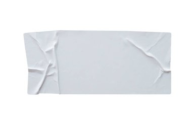 Kağıt etiketi beyaz arkaplanda izole edildi