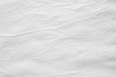 Boş beyaz buruşmuş buruşmuş yırtık kağıt poster yüzey arkaplanı