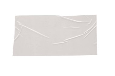 Kağıt etiketi beyaz arkaplanda izole edildi