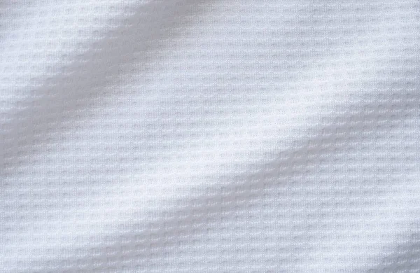 White Sports Clothing Fabric Football Shirt Jersey Texture Abstract Background — Stock Photo, Image