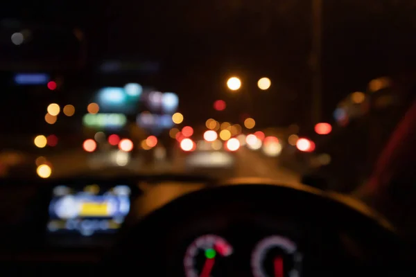 Abstract Night Traffic Blur Background Bokeh Light — Stock Photo, Image