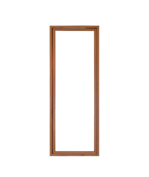 Prawdziwe Vintage Drewno Szklane Drzwi Ramy Okna Izolowane Białym Tle — Zdjęcie stockowe