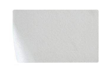 Kağıt etiketi beyaz arkaplanda izole edildi