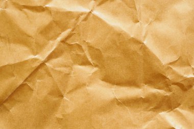 Kahverengi buruşmuş kağıt geri dönüştürülmüş Kraft yaprak dokusu arka planı