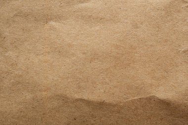 Kahverengi buruşmuş kağıt geri dönüştürülmüş Kraft yaprak dokusu arka planı
