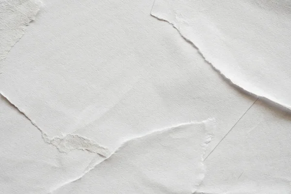 Blank White Torn Damaged Paper Poster Texture Background — Stock Photo, Image