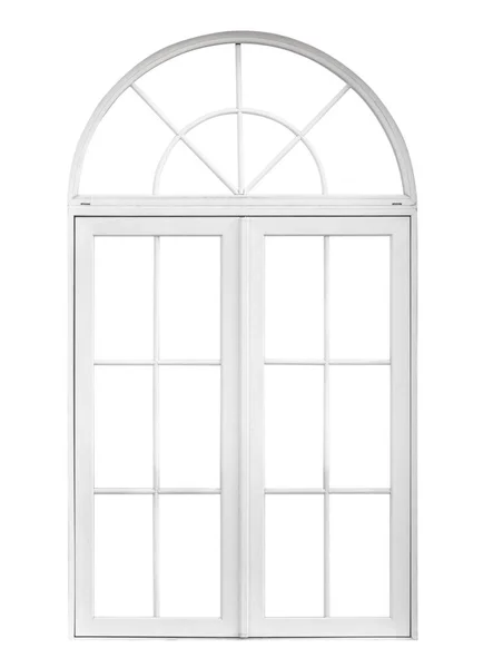 Real Vintage House Window Frame Isolated White Background — Stock Photo, Image