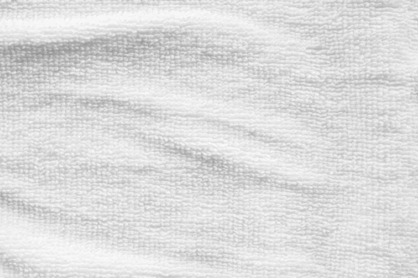 Close Witte Katoenen Handdoek Textuur Abstracte Achtergrond — Stockfoto