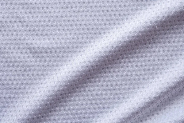 White Fabric Sport Clothing Football Jersey Air Mesh Texture Background — Stock Photo, Image