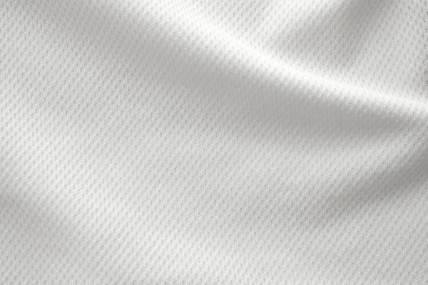 Ropa Deportiva Blanca Jersey Camiseta Fútbol Textura Vista Superior Cerca —  Fotos de Stock